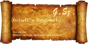 Gulyás Szulamit névjegykártya